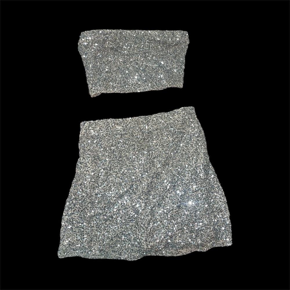 NWT- Sequin Sparkly Two-Piece Set
